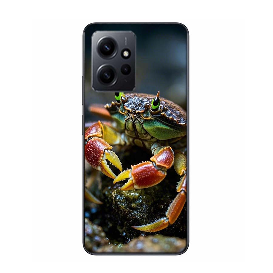 Unique Animal Crab Phone Case For Redmi 12 13C 12C 15C 9 10 10C Note 13 Pro Plus 14 15 Pro 9T 9C 9A TPU Soft Cover Clear Cell Ca