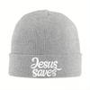 Jesus Saves Knitted Caps Womens Unisexs Skullies Beanies Winter Hats Christian God Casual Cap