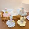 Pălărie de Zi cu Decor Stea Tridimensională Plasă Carouri Dantelă Stil Prințesă Accesoriu Păr Petrecere Recuzită Foto