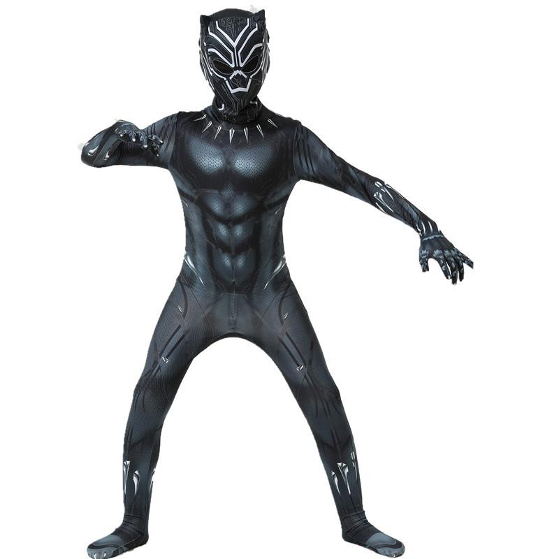 

Black Panther Tights Marvel Heroes Kids Clothes Halloween Adult Costumes Anime onesies 150 yards