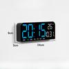 Table Alarm Clock Large Digital Wall Clock Temperature and Date Week Display Night Mode 12/24H Electronic LED Clock Timing Func