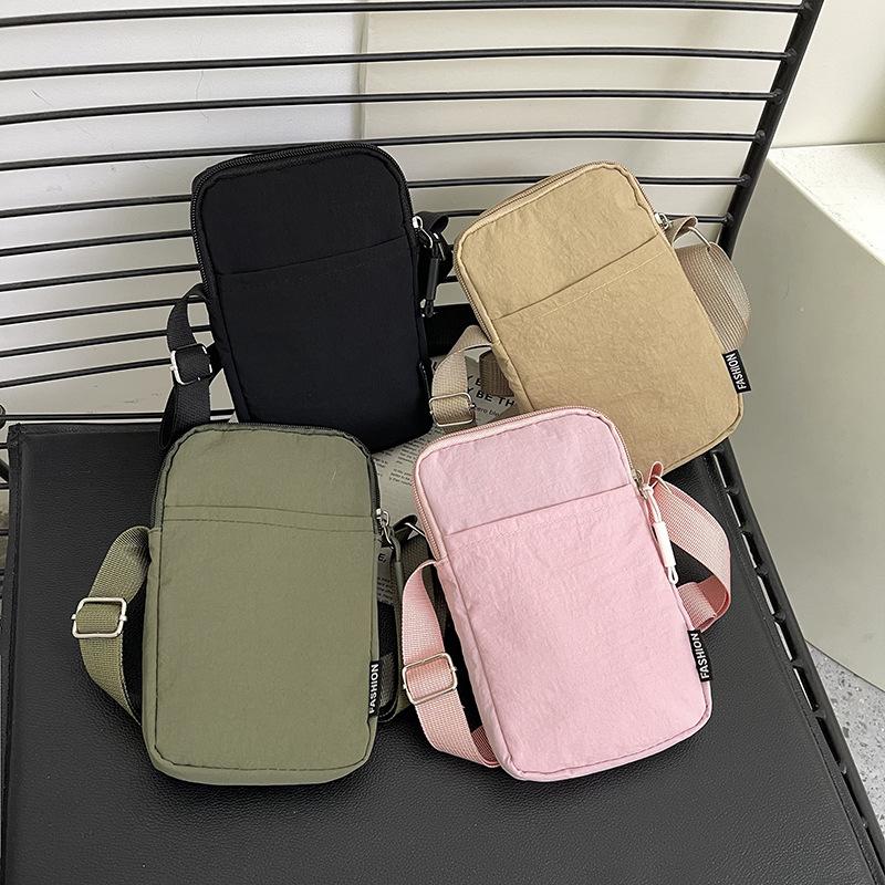 Summer new solid color women's bag fashion change bag small fresh mobile phone bag simple mini shoulder messenger bag