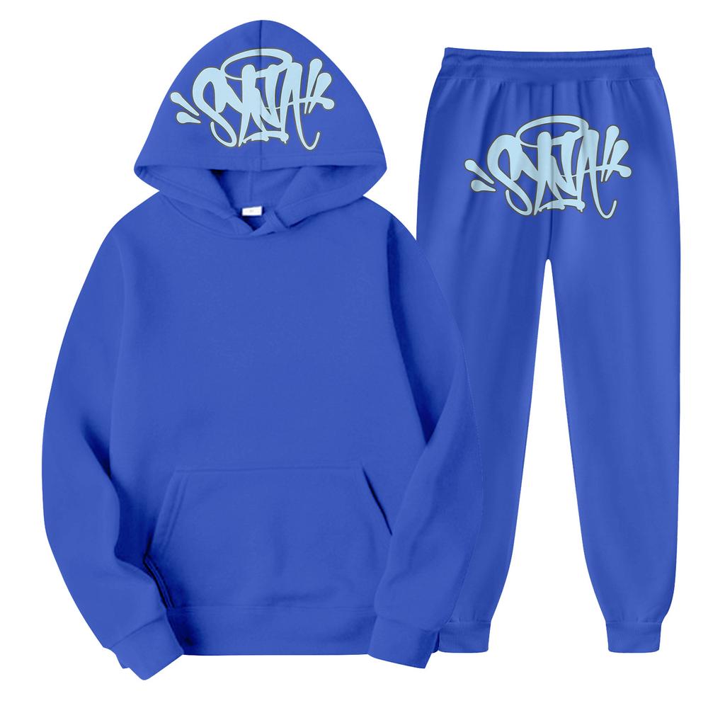 Women's Hooded Long Sleeve Long Pants Letter Printed Sports Sweatshirt Set