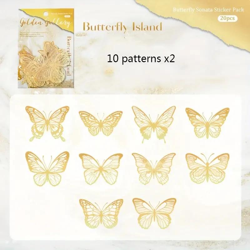 

20 листов ракушки свет бабочка полые кружева ретро счет руки DIY материал декоративный мусор журнал принадлежности скрапбукинг