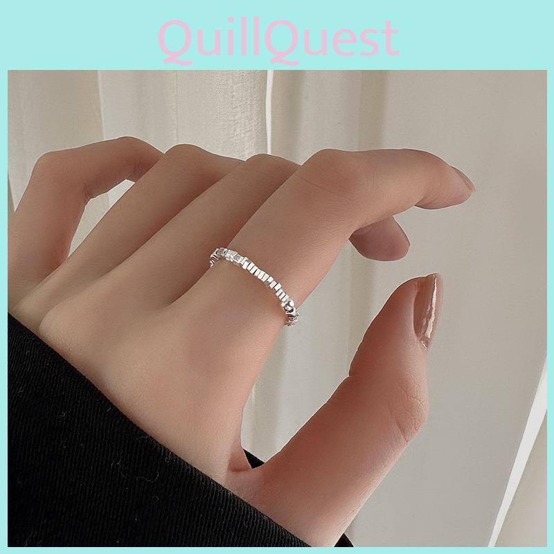 Stunning Korean Style Unique Design Geometric Copper Ring For Women Fashion Accessory