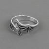 Retro Half Angel Half Demon Wings Creative Ring For Men Women Punk Gothic Open Ring Handmade Jewelry Unisex Accessories Lovers