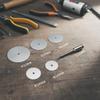 6pcs Stainless Steel Cutting Disc Set with Mandrel for Rotary Tool 16-32mm Metal Slice Blade Suitable for Cutting and Engraving