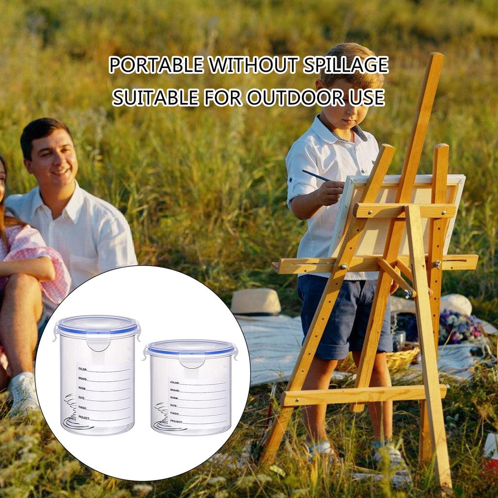 8 ks Nádobky na barvu s nerezovou míchací kuličkou Kelímky na retušovací barvu Vzduchotěsná nádoba na barvu pro přelakování barvy