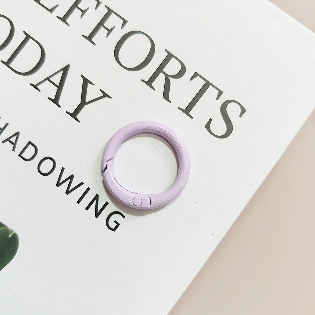 24mm Colorful Spring Snap Hook Candy Color Keychain Accessory - Round Ring Buckle