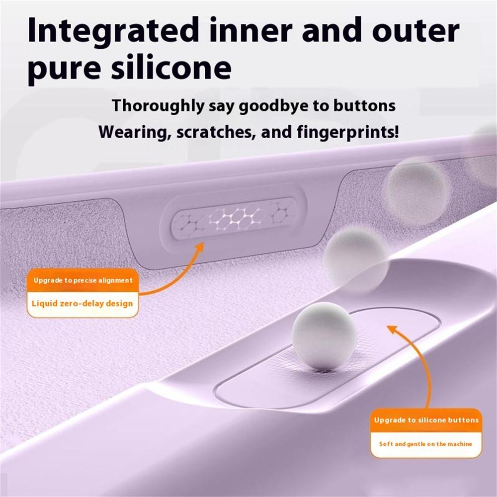 For iPhone 16 Pro Max Case Precise Cutouts Liquid Silicone+PC Phone Cover with Camera Touch Control Button