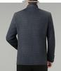 Men's Luxury Double-Faced Wool Coat - Stand Collar Casual Design, Plus Size, Winter Fashion