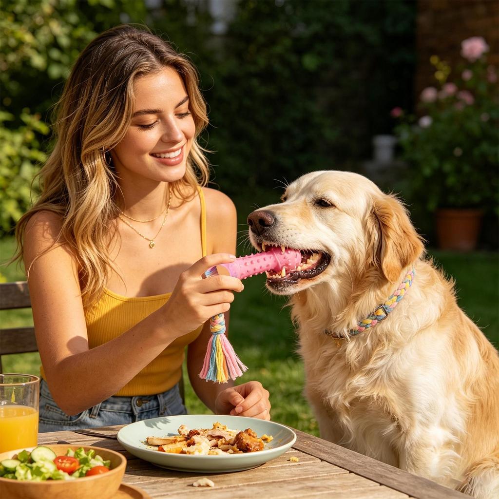 Bite Resistant Dog Dental Chew Stick Interactive Teeth Cleaning Toy Pet Mouth Cleaning Accessory for Small Medium Large Breed