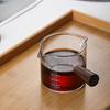 70/75/150ML Double Spout Wooden Handle Coffee Cup Heat Resistant Multipurpose Clear Scales Milk Coffee Measuring Cup for Home