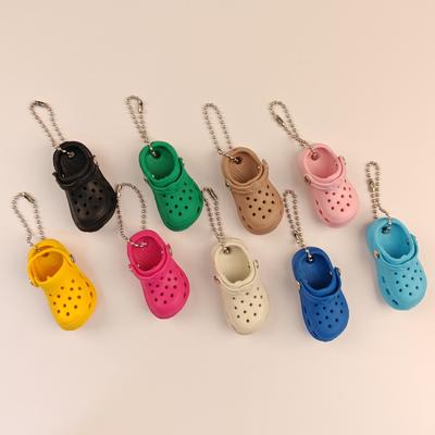 Mini Slipper Pendant: Cute Whale Hole Shoes Keychain for Couples