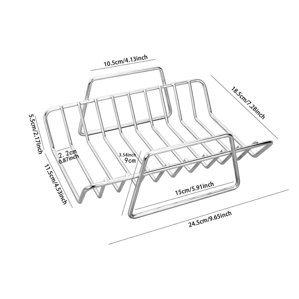 Grill Versatile Portable with Handles Sturdy BBQ Tool Roasting Rack Steel Roasting Stand for Kitchen Picnic Travel
