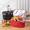 Insulated Folding Picnic Basket & Thickened Shopping Tote for Camping