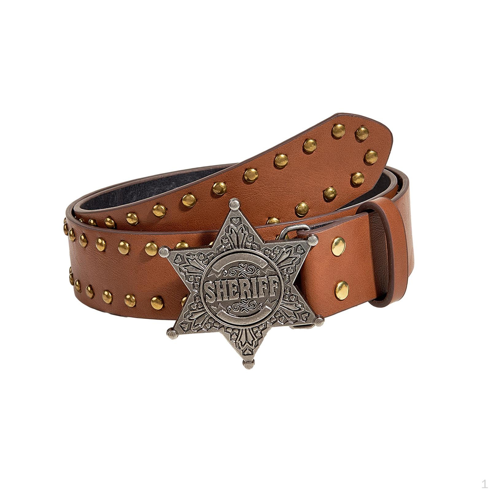 

Женский ремень из искусственной кожи с пряжкой, декор, готические джинсы, брюки в западном ковбое с широкой талией светло-коричневого