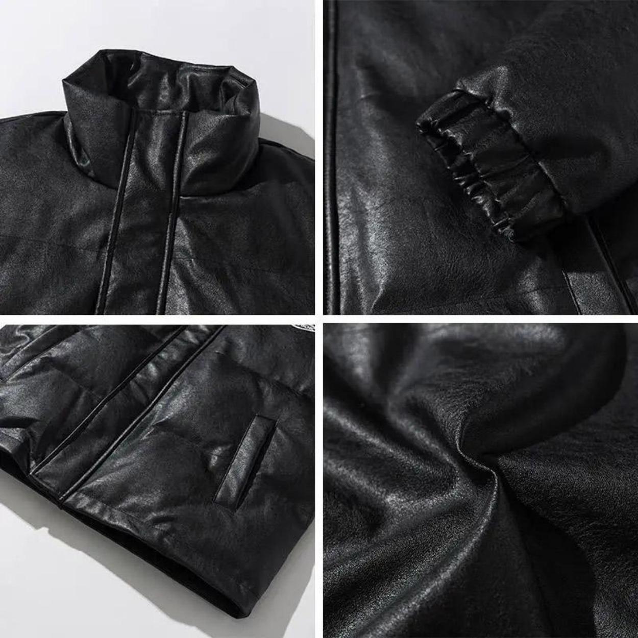 Женская осенне-зимняя свободная теплая однотонная ветрозащитная куртка большого размера — фото 8