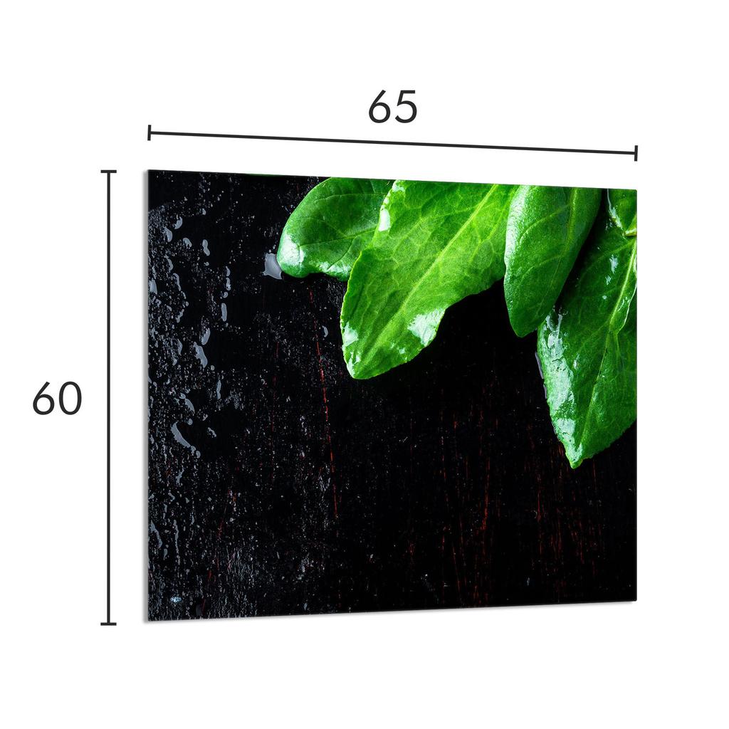 PANEL SZKLANY DO KUCHNI 65x60 Bazylia