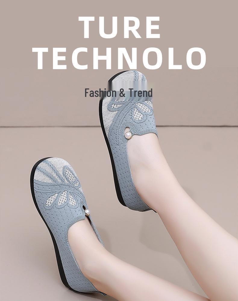 Damskie letnie codzienne wsuwane buty materiałowe - Oddychające, miękka podeszwa, wygodne, wszechstronne, antyzapachowe.