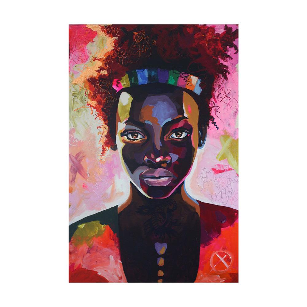 African Woman Abstract Art Canvas Paintings Africane Girl Africa Art Posters and Prints Wall Art Pictures for Living Room Decor