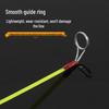 Wood Grain Portable Ice Fishing Rod with Curved Handle and Soft/Hard Tips