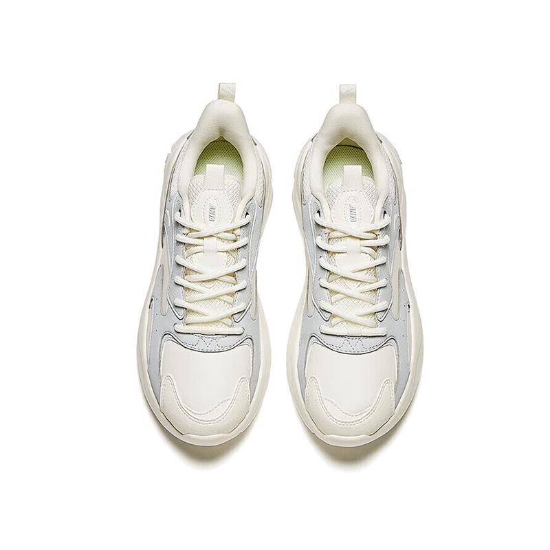 Anta Low top Casual Shoes Women's White Gray Sneakers 122518813R-1