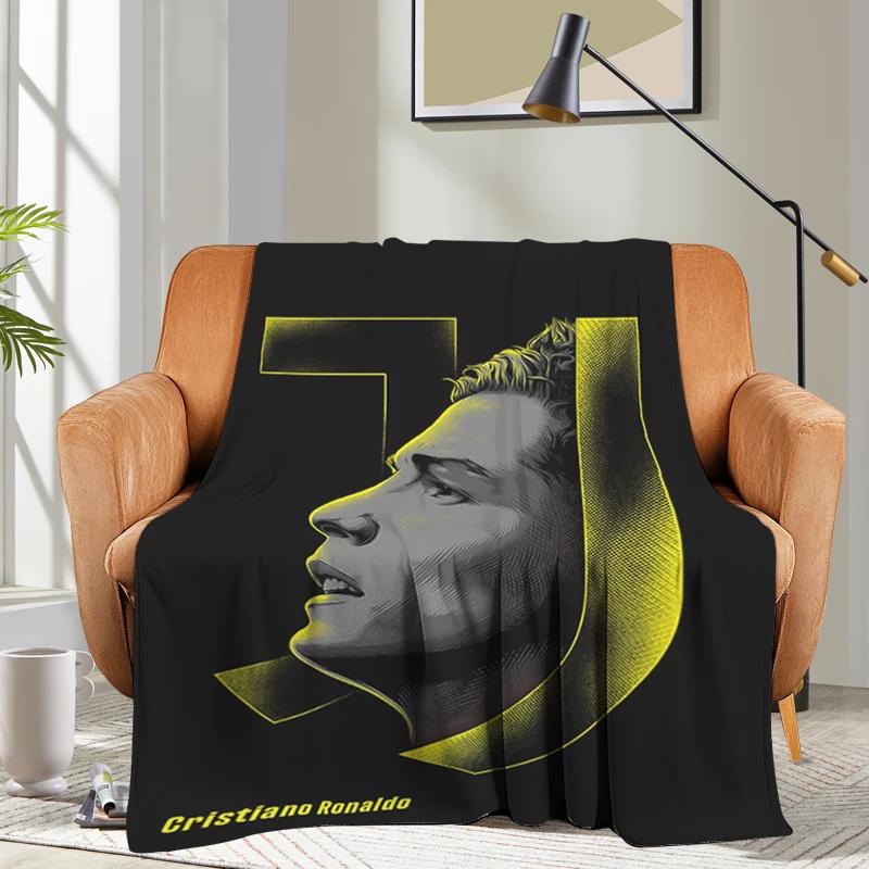Coperta Personalizzata Divano Ronaldo CR7 Letto Campeggio Pisolino Coperte Morbide e Soffici per l'Inverno Caldo King Size Biancheria da Letto in Microfibra