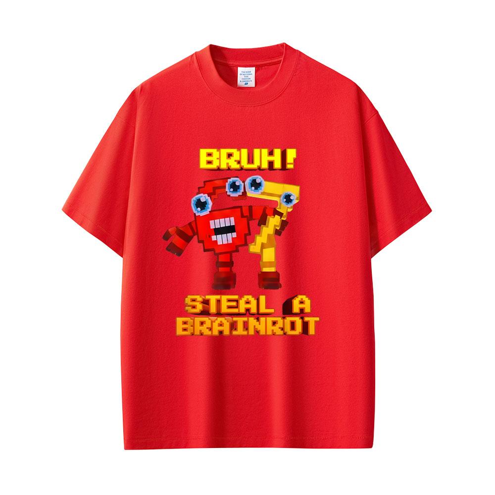 Funny Italian Brainrot Six Seven 67 Number Graphic Tshirt Bruh Steal A Bratnrot Meme T Shirt Unisexs Women Casual Humor Tshirts 4XL