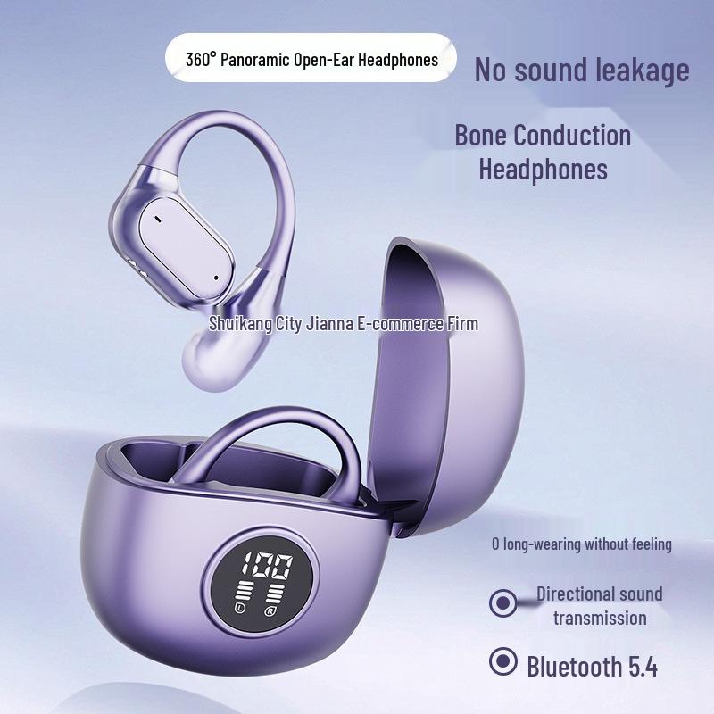 "Huaqiangbei New OWS Bluetooth Bone Conduction In-Earless Sports High-Fidelity Ultra-Long Battery Life Headphones".