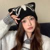 Autumn And Winter  Cute Cat Ear Knitted Wool Hat Women'S Warm Ear Protection