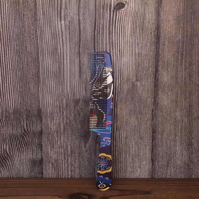 

1pcs Chinese style printed hair salon senior hairstylist haircut comb pointed ponytail comb plastic hair cutting tool comb