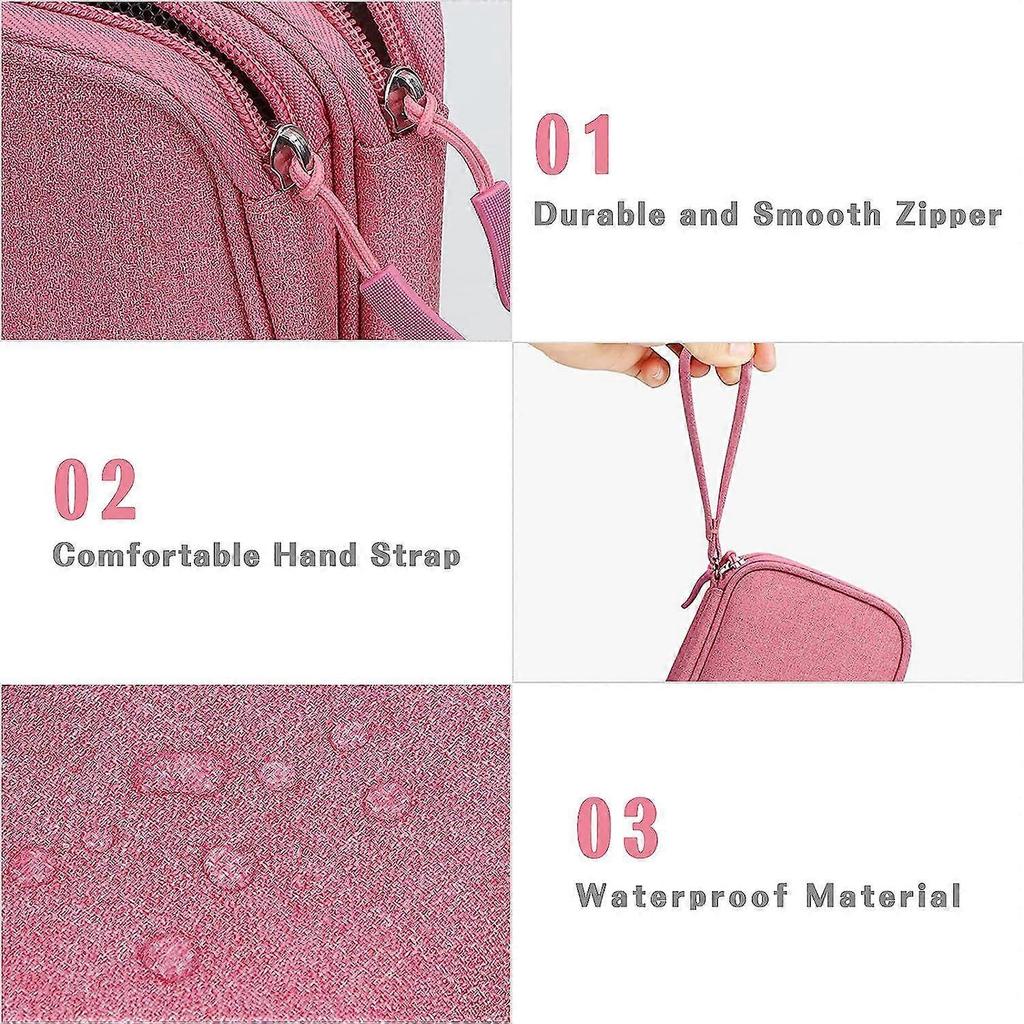 Electronic Organizer, Travel Cable Organizer Bag Pouch Electronic Accessories Carry Case Portable Waterproof Double Layers All-in-One Storage Bag for 
