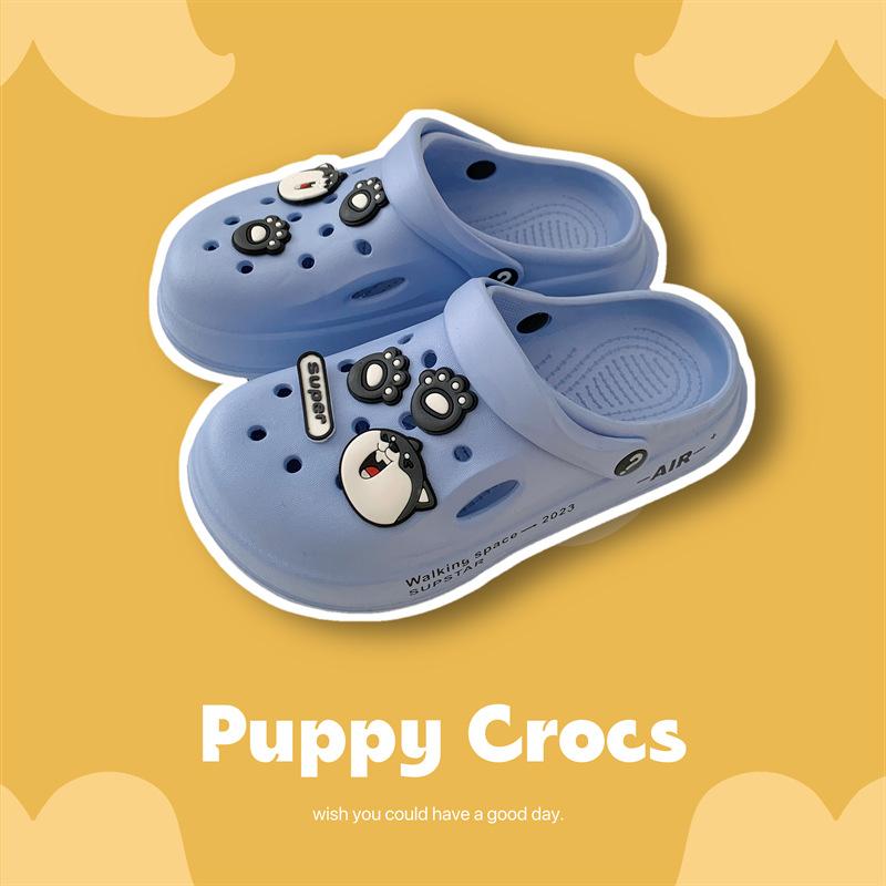 Children's Hole Shoes, Men's and Women's Middle-aged and Older Children's 2025 Summer DIY Durable Non-slip Thick-soled Beach Cute Cool Slippers