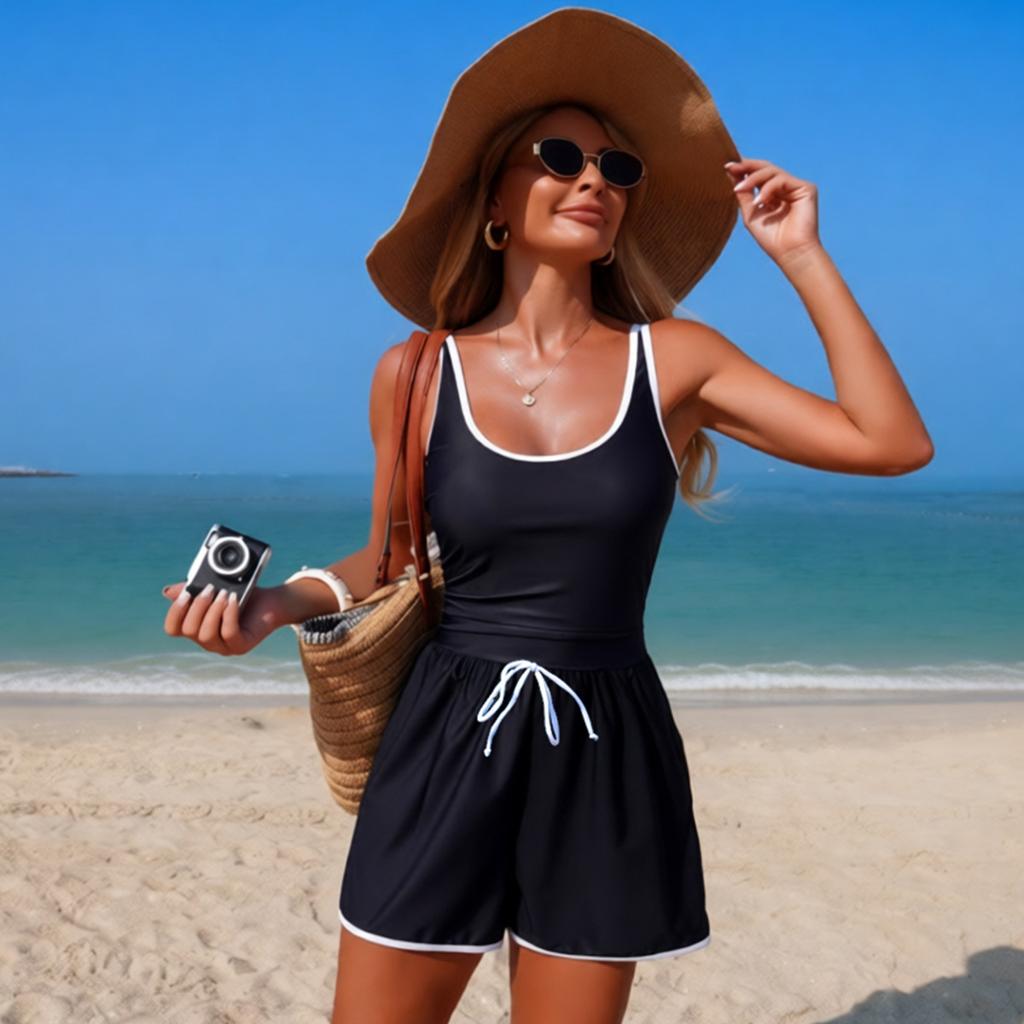 Women's One-Piece Swimsuit — New Arrival: Solid-Color, Sporty, and Modest Style (Bestselling Swimwear) 0811
