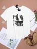 Women T-Shirt Vintage Cat Cute Printing Short Sleeve Tees Summer Street Fashion Tops Casual O-Neck Female Clothes Women Clothes