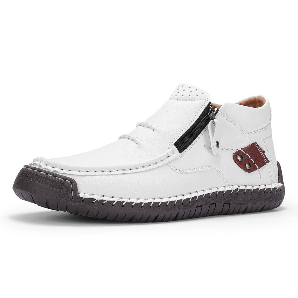 Casual Shoes Men Sneakers Men Flat Footwear Zipper Boots Men Ankle Outdoor Walking