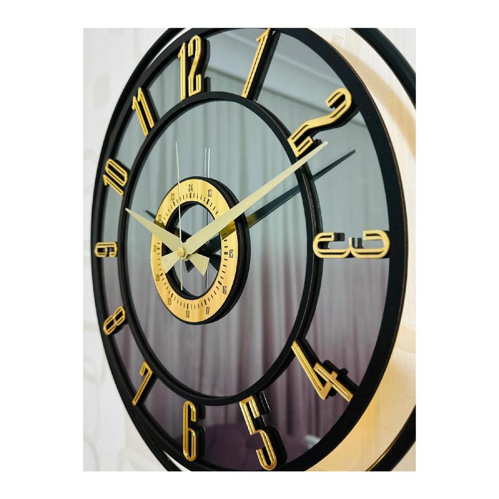 Metall Glas Wanduhr Beleuchtet Echtglas Wanduhr Modernes Design