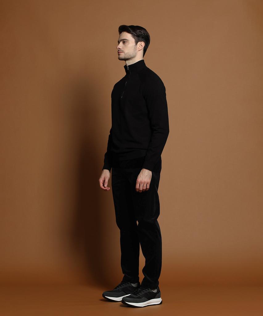 PANICALE Navy Regular Slim Fit Corduroy Pants