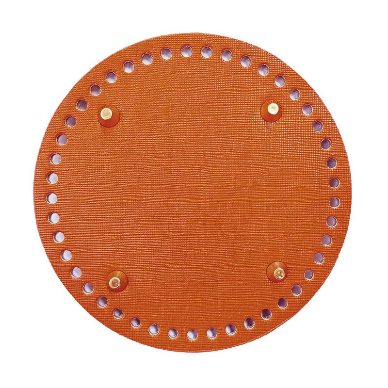 1 stk DIY Hekleveske Bunn Tilbehør 15*15Cm Rund Bunn For Strikket Veske PU Lær Veskebunn Håndlaget Bunn Med Hull