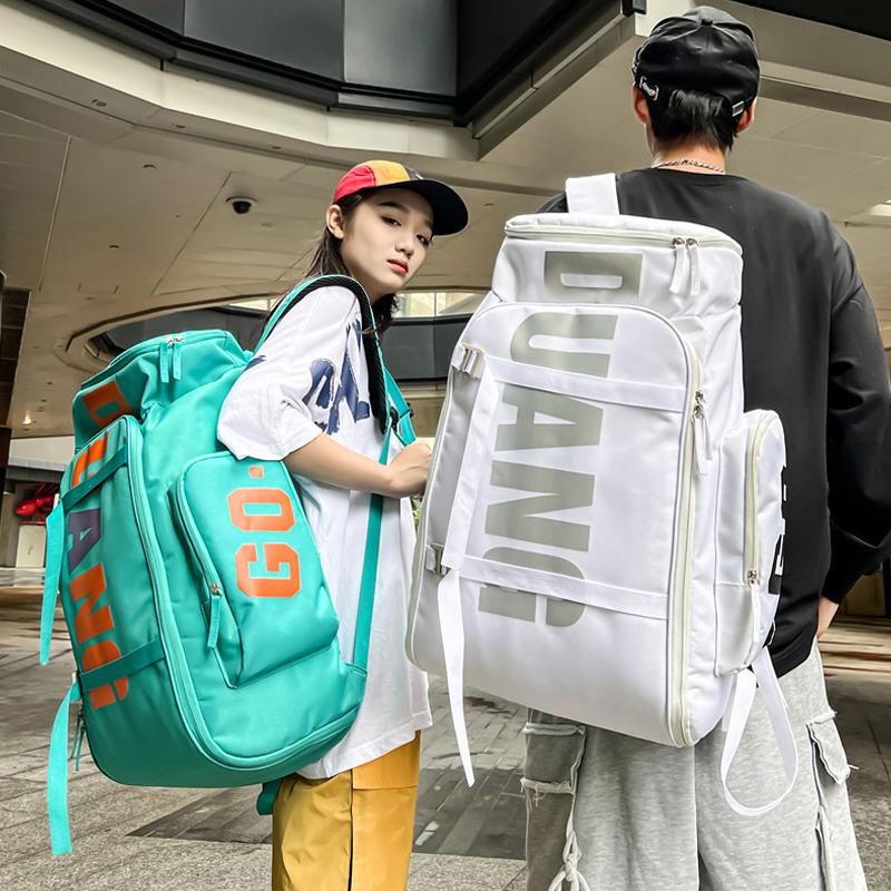 Buchstaben Reise-Rucksack Großes Fassungsvermögen Wasserdicht Sport-Gymnastiktasche Multifunktionaler Outdoor-Rucksack Trocken Nass Schultaschen