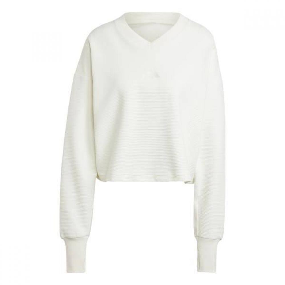 AdidaS Women S Spring AuTumn Daily T ShirT Iy6828 All Szn Rib V Neck SweaTShirT