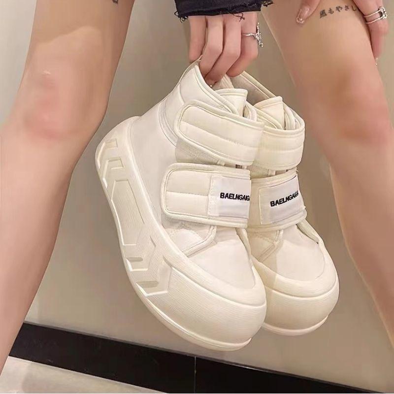 Winter Bread Cotton Shoes Women's Winter New Fashion Velcro Versatile Thick-soled Waterproof Non-slip Velvet Snow Boots