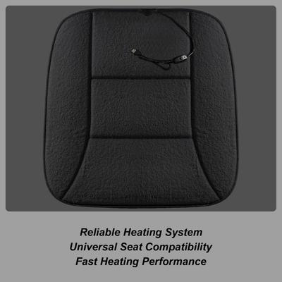 Heated Seat Covers Electric 12V USB Rechargeable Auto Accessory Heated Seat Pad For Winter Vehicle SUV Trucks Van Driving Driver