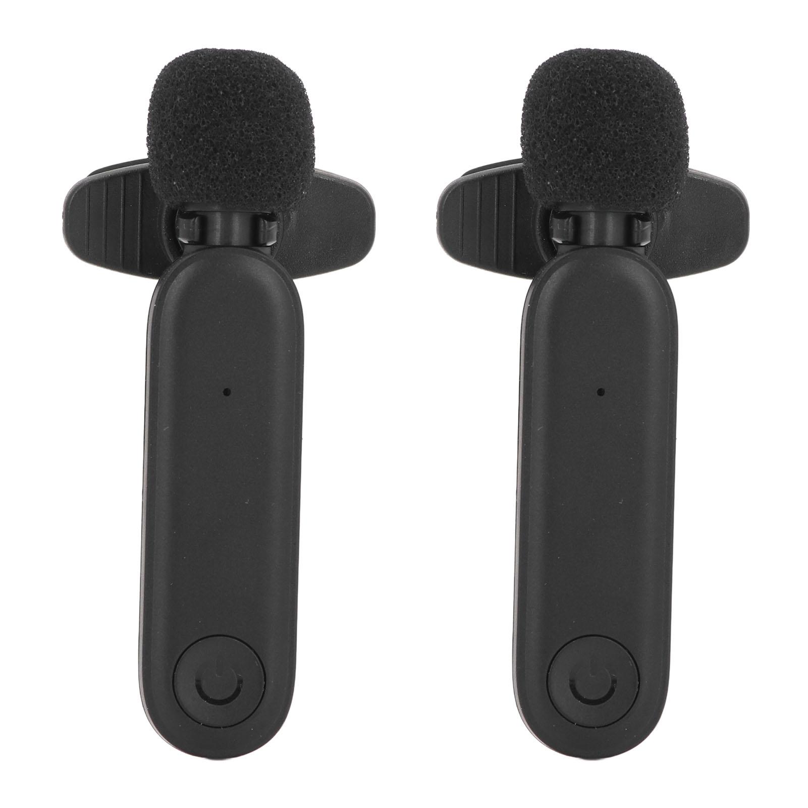 

2 шт. Беспроводной петличный микрофон с адаптером Type-C, шумоподавление, 2,4 ГГц, беспроводной петличный микрофон