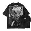 Maliketh Elden Ring Vintage Praná Linková Grafika Oversized Streetwear Elden Ring Temná Fantasy Hra Fanouškovské Merch Tričko Top pro Fanoušky Elden Ring Hráče