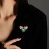 Women Brooch Sparkling Rhinestones Bee Shape Lapel Pin Suits Coats Bags Scarves Badge Versatile Accessory