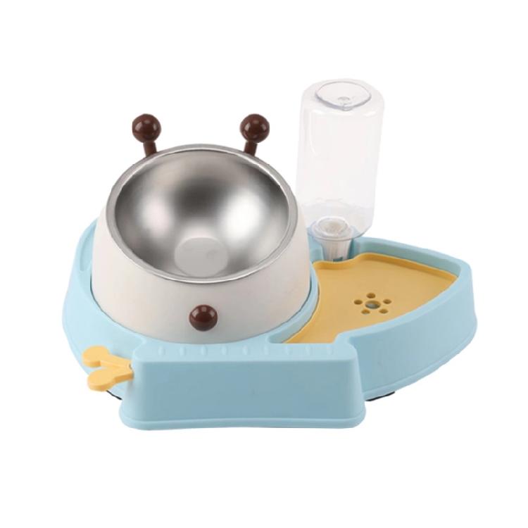 

Pet Automatic Feeder Set Dog Slanted Food Bowl Gravity Re-fill Water Dispenser