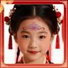 2026 Year of the Horse Non-toxic Glitter Tattoo Stickers for Kids: Colorful Face and Forehead Designs