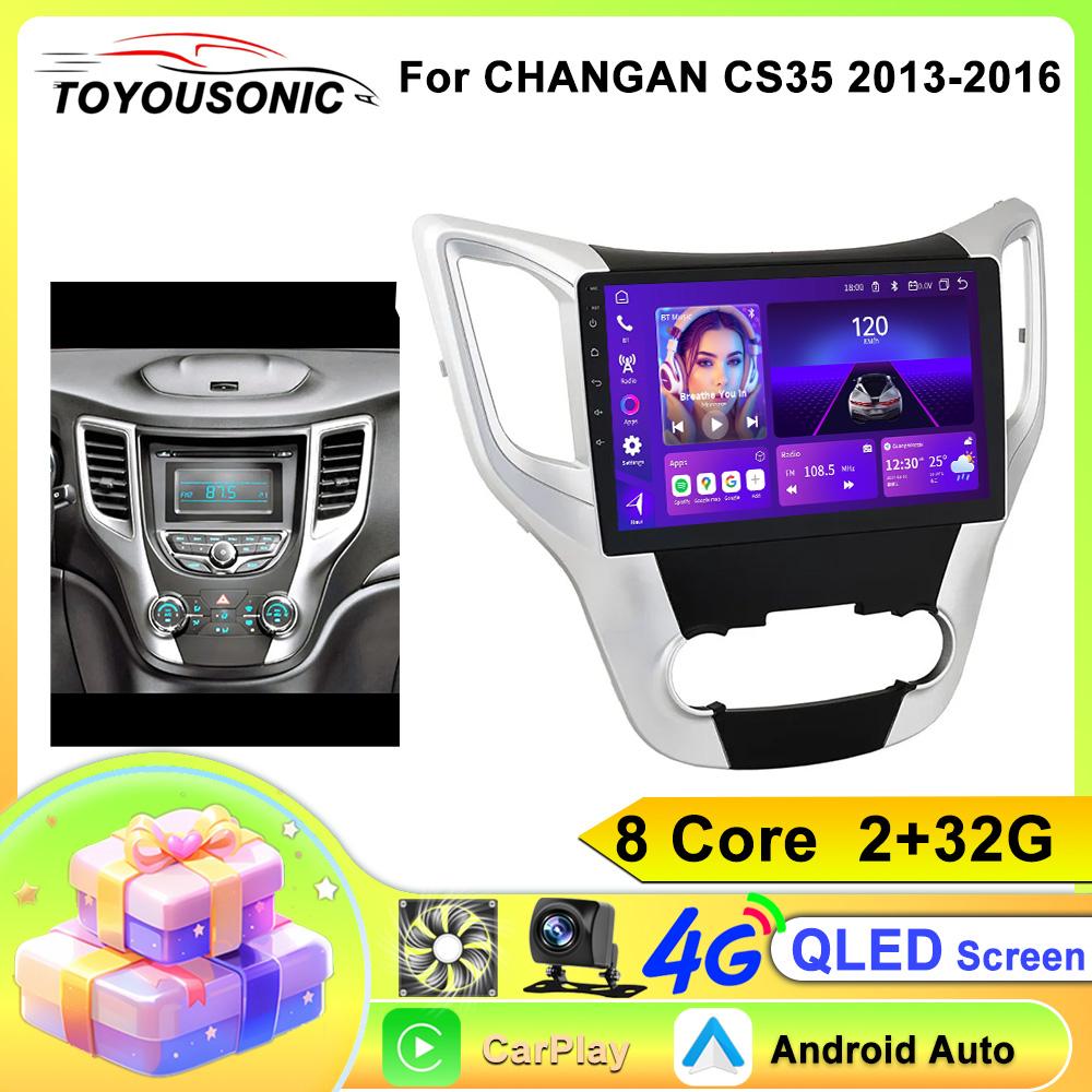 Car Radio Android 13 For Changan CS35 2013 - 2017 Carplay Multimedia Vehicle Monitor Lettore Screen TV Navigation Stereo